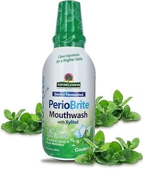 Nature's Answer Periobrite Alcohol-Free Mouthwash, Cool Mint, 16 Ounce, 2 Count