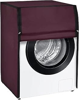 Amazon Brand - Umi. Front Load Washing Machine Cover Suitable for LG 5.5 kg, 6 kg, 6.5 kg (Maroon, 50cms X 63cms X 81cms)