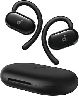 soundcore V20I by Anker Open Ear Headphones, Adjustable Ear Hooks, Ultra-Comfort, Snug Fit, 16Mm Drivers, 4 Mics, IP55, LED Lights, 36H Playtime, Fast Charging,Bluetooth 5.4, Multipoint Connection