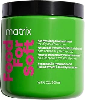 Food For Soft Rich Hydrating Mask - For Dry & Brittle Hair, Adds Shine & Softness, With Avocado Oil & Hyaluronic Acid, Replenishes Moisture