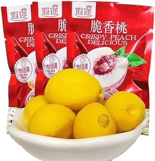 Sour and Sweet Crispy Peach,Honey Peach Preserved Fruit,Chinese snack gift,Small Peaches,Fruit Snack,Dried Fruit,White peach,Sweets, Desserts,Vegetarian snack,Healthy Snacks Food (20 packs)