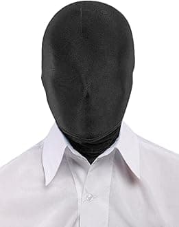 Seeksmile Unisex Spandex Zentai Hood Mask for Halloween Cosplay Costume Hood Open Face Faceless Mask