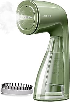 HilifeSteamer for Clothes, 1100W Clothes Steamer, Fast Wrinkle Removal with Large 302ml Tank, Ideal for All Fabrics, Easy to Use, Compact and Portable Travel Garment Steamer