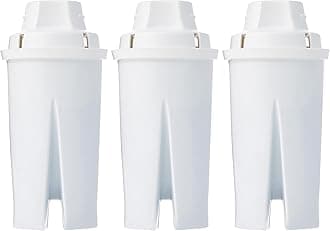 Amazon Basics Enhanced Replacement Water Filters for Water Pitchers, BPA-Free, WQA & NSF Certified, Compatible with Brita Water Pitchers & Drinking Water Filter Systems, 6 Month Filter Supply, 3-Pack