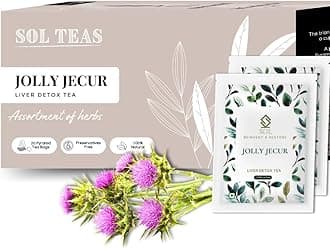 Liver Detox Herbal Tea Bags-Dandelion Tea for Fatty Liver,Contains Milk Thistle,Nettle,Dandelion Root&Sarsaparilla,Helps Remove Toxins&Protect Liver(20 Tea Bags),40 Grams