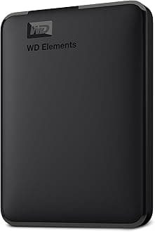WD 2TB Elements Portable External Hard Drive for Windows, USB 3.2 Gen 1/USB 3.0 for PC & Mac, Plug and Play Ready - WDBU6Y0020BBK-WESN