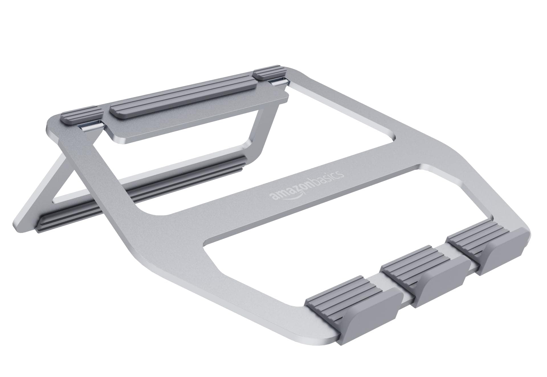 Aluminum Portable Foldable Height Adjustable Support Stand for Laptops up to 13", Silver