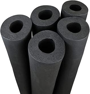 Water Pipe Insulation Tubing 3/4" 1" 1-1/4" 1-1/2" 2" 2-1/2" 3" 3-1/2" 4" Inner Diameter Foam Tube Insulation for 0.79"/1.18" Thick Wall Insulation Lagging Wrap (1.18", ID 1-1/2")