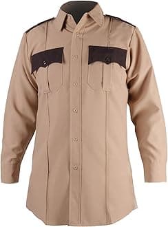 First Class 100% Polyester Two Tone Men's Uniform Shirt