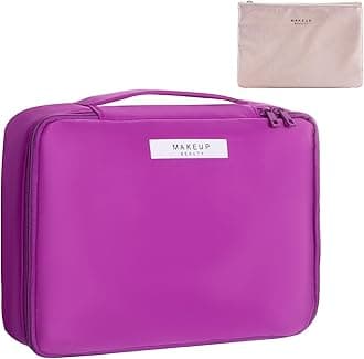 Travel Makeup Bag Cosmetic Bag Makeup Bag Toiletry bag for women and men (Deep purple)