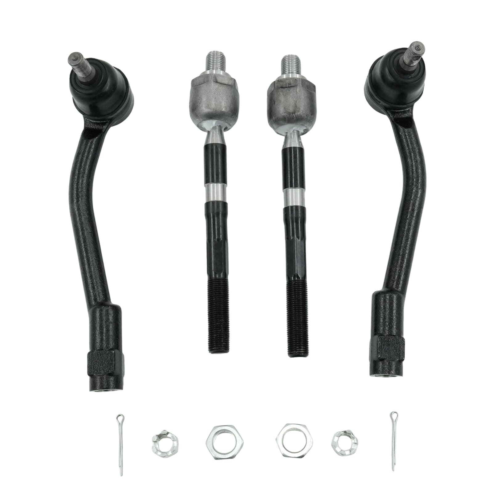 4PCS Front Inner & Outer Tie Rod End Kit for Kia Sedona 2006-2014, Hyundai Entourage 2007-2009 Replace# EV800299 ES800371 ES800372