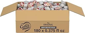 Nestle Coffee mate Coffee Creamer, Original, Liquid Creamer Singles, Non Dairy, No Refrigeration, 0.375 fl oz Tubs (Pack of 180)
