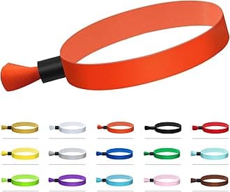 100 Pcs Cloth Event Wristband, Disposable Wristbands for Events, Colored Wristbands Events,for Lightweight Concert,Club Entrance Wrist Strap Party Wristband Event (Color : Orange)