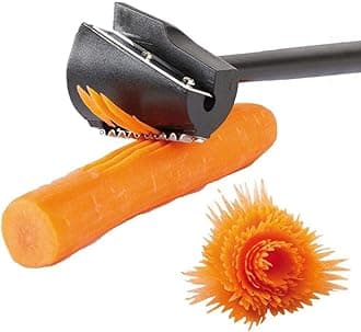TXIN Carrot Curler and Peeler, Black Carrot Spiral Shred Slicer Root Vegetables Fruits Slicer Sharpener Garnishing Tool