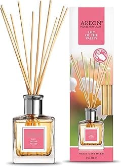 Areon Reed Diffuser Lily of The Valley / 150ml / 1 Pack/Perfume for Home or Office Long Lasting Aroma Reed Stick Kit for Diffuser