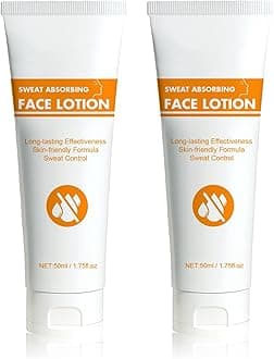 Face Sweat Blocker, Face Antiperspirant Sweat Absorbing Face Lotion, Anti Sweat for Face, Face No Sweat Lotion, Face Forehead Oily Control for Women & Men (2PC)