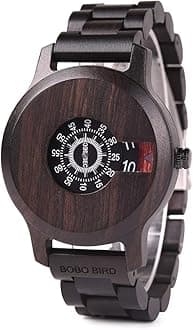 BOBO BIRD Mens Unique Fashion Classic Casual Retro Wooden Wood Watches Luxury Brand Quartz Wristwatches