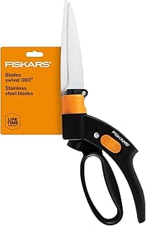 Fiskars 92146964J Swivel Soft Touch Grass Shear, 360 Degrees