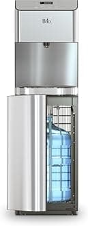 Brio Moderna Bottom Load Water Cooler Dispenser - Tri-Temp, Adjustable Temperature, Self-Cleaning, Touch Dispense, Child Safety Lock, Holds 3 or 5 Gallon Bottles, Digital Display and LED Light