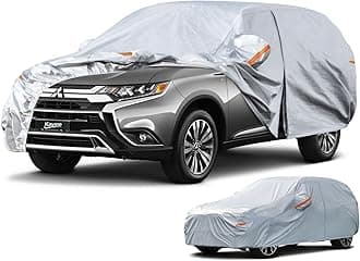 Kayme 6 Layers SUV Car Cover Custom Fit for Mitsubishi Outlander (2005-2025) Waterproof All Weather for Automobiles, Outdoor Full Cover Rain Sun UV Protection.Silver