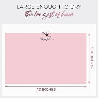 THE PERFECT HAIRCARE Microfiber Hair Towel Wrap Ultra-Fine - - Anti-Frizz and Never Falls Off - Curly Girl Method Approved - Dry Hair Half Time