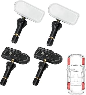 OTUAYAUTO 4PCS Tire Pressure Sensor 434MHZ TPMS Sensor Replacement for RAM 1500 2500 3500, Jeep Cherokee 2014-2022 Vehicles OEM 68157568AA 68249197AA 68239720AA