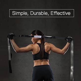 Stretching Strap Yoga Strap for Physical Therapy,10 Loops Yoga Straps for Stretching,Non-Elastic Stretch Strap for Pilates, Flexibility, Exercise, Stretch Band Women Men