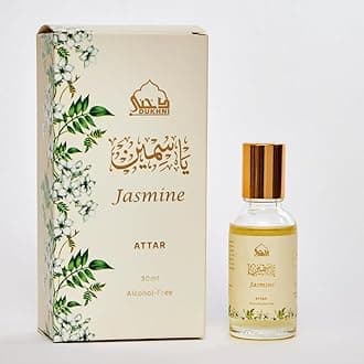 Jasmine Attar Oil by Dukhni | Original Arabic perfume oils for men and women | 30ml Pure ittar roll on perfume, mogra, chameli, floral | Vegan & Premium Diwali Gifts for men and women