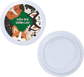 2Pcs Reusable Mug Lids for Ceramic Mugs,11oz White Ceramic Cup Lid, Drink Cover for Outdoors,Fits Mug with Outside Diameter 3.25 Inch,Best for Hot & Cold Beverage,With Custom Options (CUSTOM)