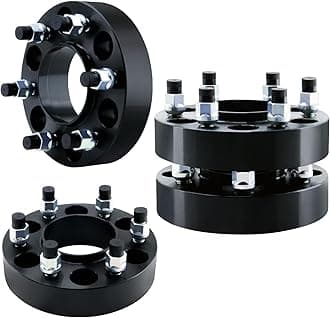 BDELI 6x135 Wheel Spacers Replacement for 2004-2014 Ford F150 Expedition, 1.5in 38mm Hubcentric 6 Lug for 2003-2014 Lincoin Navigator Mark LT with M14x2.0 Studs and 87.1mm Hub Bore, 4pcs Black