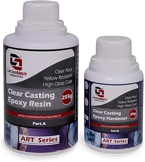 carbonblack composites epoxy Clear Casting Resin kit 255g + 85g (Set of 1)