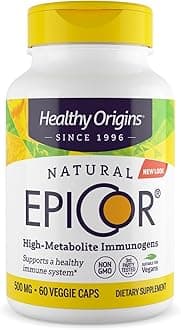 Healthy Origins EpiCor 500 mg (Immune Support, Non-GMO, Gluten Free), 60 Veggie Capsules