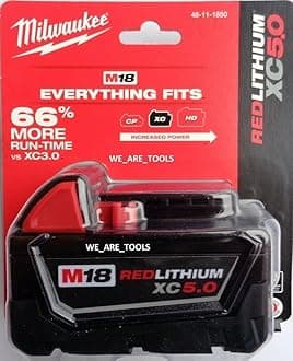 Milwaukee M18 48-11-1850 5.0 AH Batteries 5.0 18V