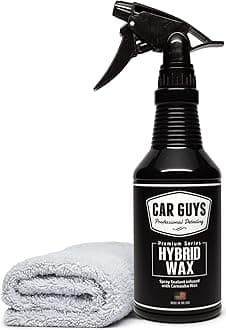 Hybrid Spray Wax | Advanced Car Wax | Long Lasting and Easy To Use | Safe on All Surfaces | 18 Oz Kit with Towel