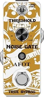 Noise Gate Pedal, Noise Killer Guitar Pedal Noise Suppressor Effect 2 Modes for Electric Guitar and Bass True Bypass