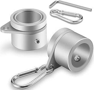 BONWIN 1.25" Flag Pole Rings, 2 Pcs Anti Wrap Flag Pole Clips Swivels, 360° Rotating Flagpole Mounting Rings, Aluminum Alloy Spinning Flag Pole Kit Parts for 1.02-1.25" Diameter (1.25 Inch, Silver)