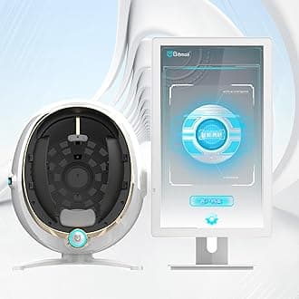 Skin Analysis Machine Professional Facial,Skin Analysis Machine,Facial Profesional Skin Detector,For Salons & Spas-Multilingual Support,21.5in-White