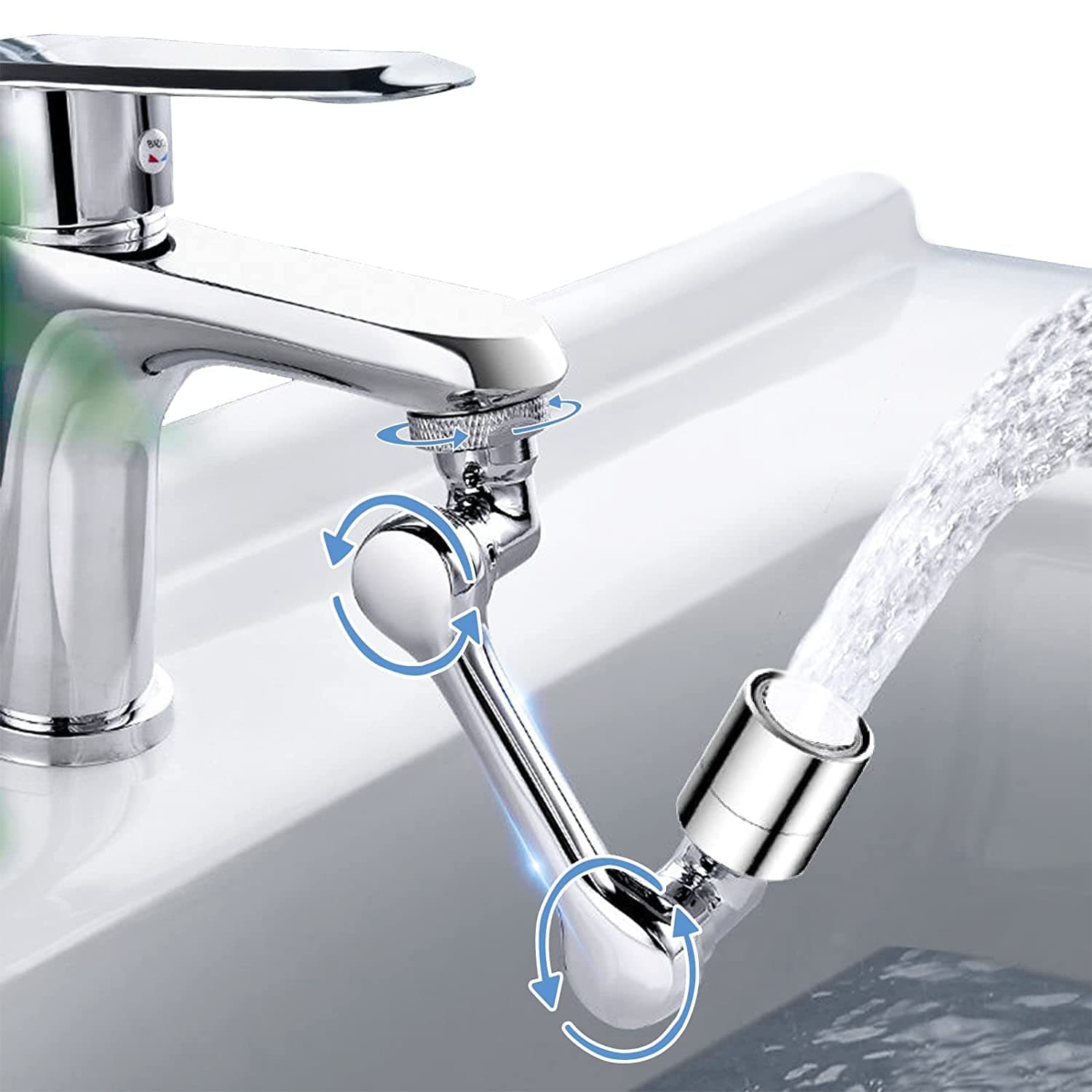 1080 Extender,Universal Rotating Splash Filter,Aerator,Rotatable Multifunctional Extension Faucet Tap Extend with Water Outlet Modes