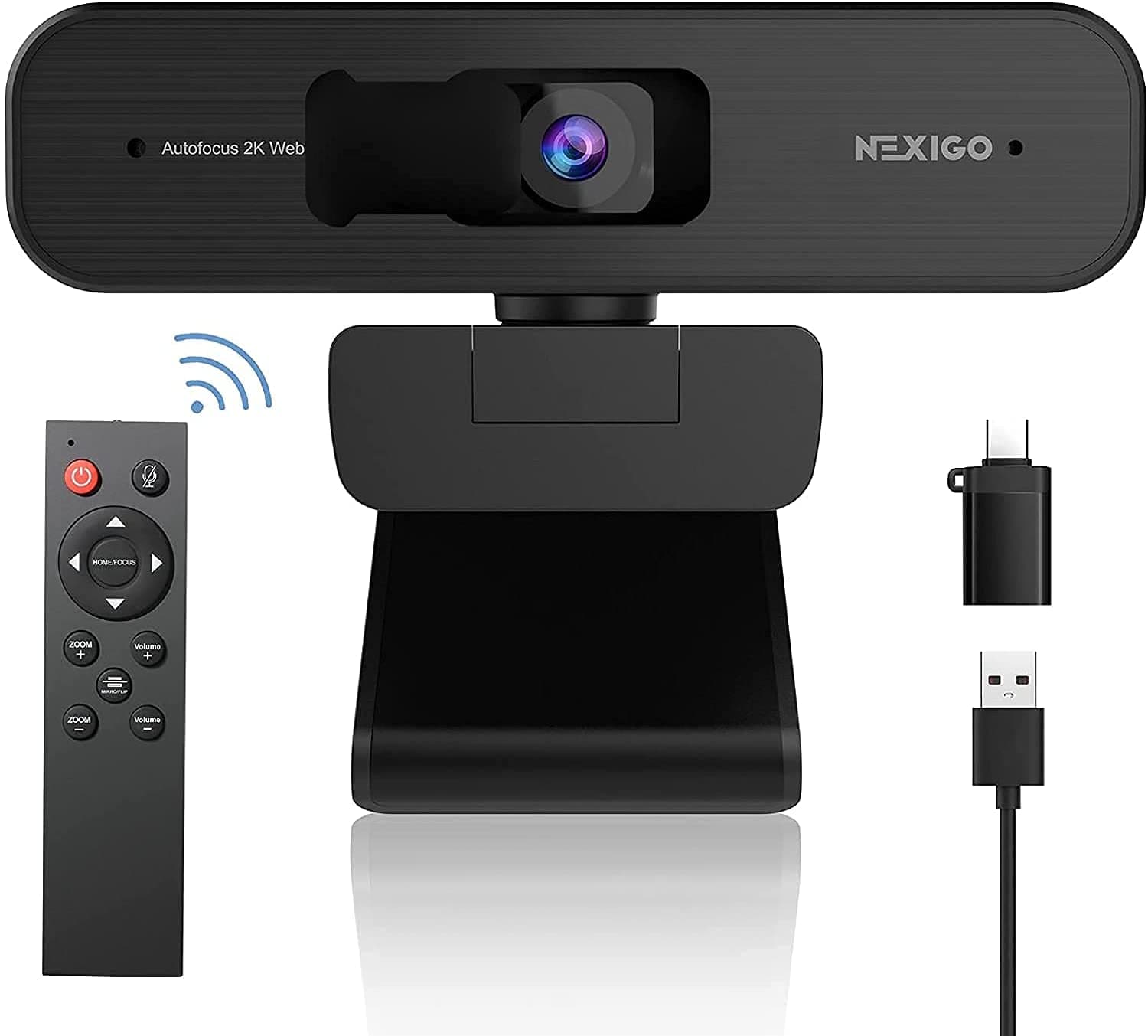 2K Webcam with Remote for Pro Conferencing