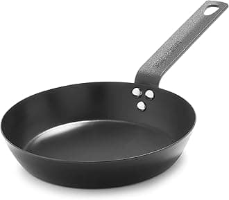 Merten & Storck Carbon Steel 8" Frying Pan Skillet, Black