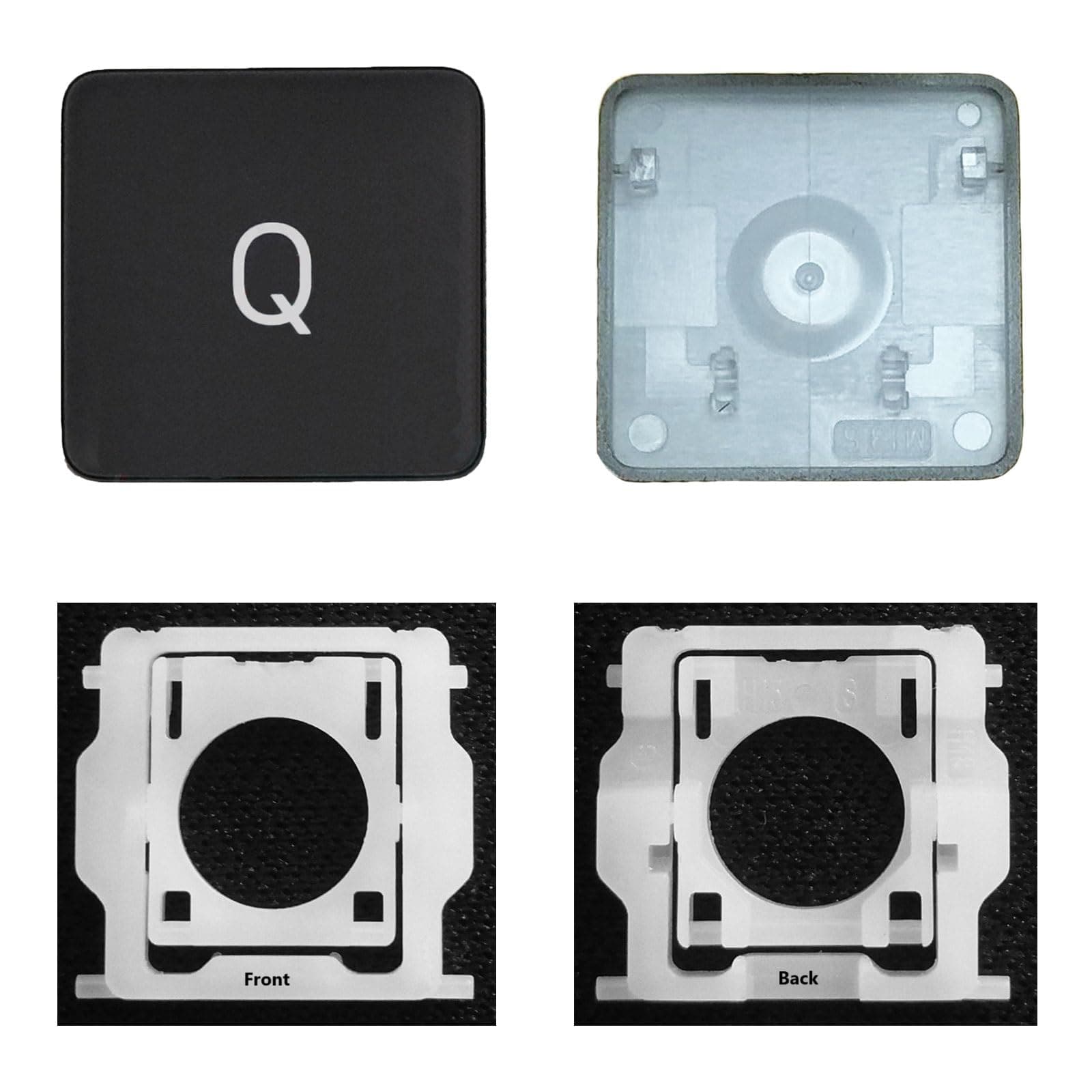 Individual Key Cap with Hinge Replacement for (M1 M2) MacBook Pro A2141 A2251 A2289 A2338 A2442 A2485,Replace for MacBook Air A2179 A2337 A2681 Keyboard Keycap (Q Key)