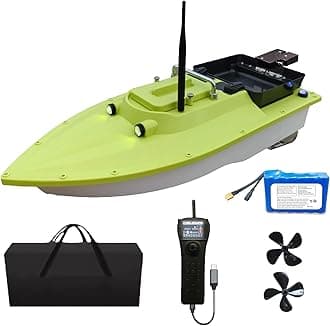 S80 Brushless Motor Super Speed Saltwater RC Fishing Bait Boat with GPS for Surf Fishing with Bait Tray,2x10,000mah Battery,IP 66 Waterproof,500M Range,5 Meters/Second