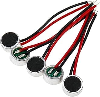 MIC Electret Condenser Stereo Microphone 6mm Dia 3.5mm Thick - Pack of 5