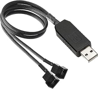 Gebildet Full Speed 12 V Voltage Step Up USB to Dual 3 Pin and 4 Pin PC Fan Power Adapter Cable