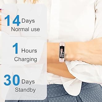 Fitness Tracker with 24/7 Heart Rate, Blood Oxygen Blood Pressure Sleep Monitor, Activity Trackers 5 ATM Waterproof,Step Calorie Counter Pedometer Health Smart Watch for Women Men Pi