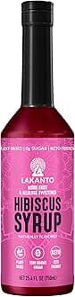 - Lakanto Simple Flavoring Syrup - Monk Fruit Sweetener with Allulose, Perfect for Coffee, Tea, Cocktails, Snow Cones, Sodas, Other Drinks, Keto, Vegan (Hibiscus - 25.4 fl oz)