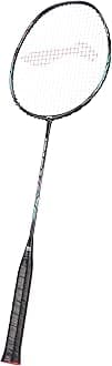 G-Force Superlite Max 10 Carbon Fibre Badminton Racket with Free Full Cover(80 Grams, 28 Lbs) (Black/Silver/Cyan)