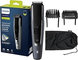 Philips Beard Trimmer BT5502/13 | Lift & Trim PRO for Even Beard | 40 Length Settings | Corded & Cordless | Maintenance-Free Blades, No Oil Needed| 90min Battery, Waterproof, Storage Pouch