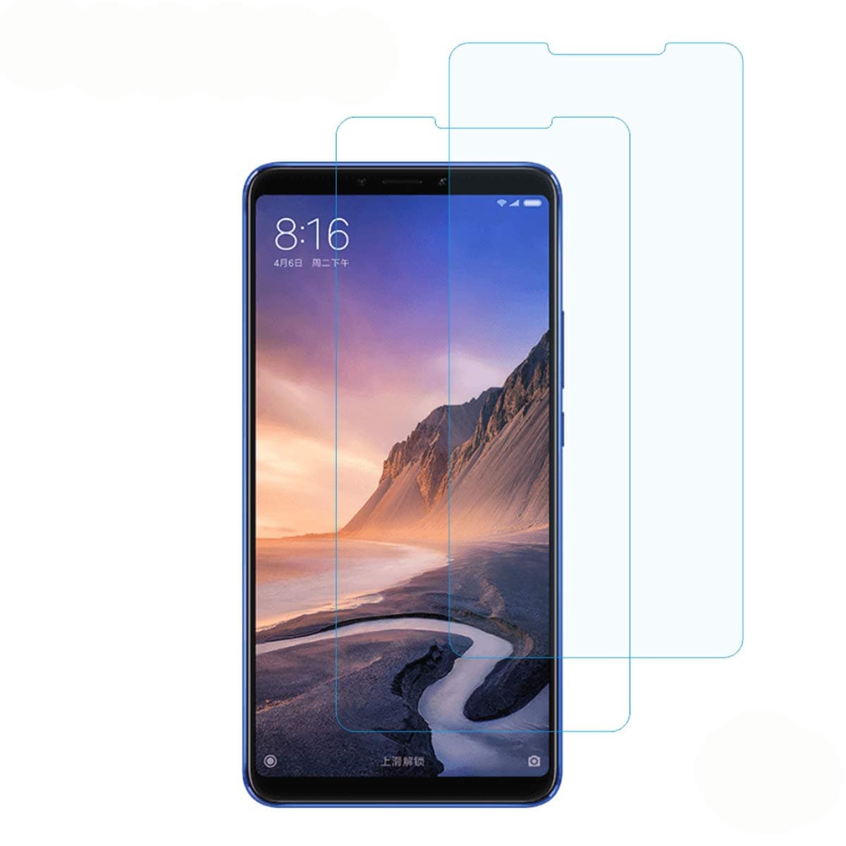 iTieTie 2-Pack Screen Protector for Mi MAX 3, not for Mix 3, Bubble Free, High Definition, Anti Scratch, Premium Tempered Glass Screen Protector Compatible with Xiaomi Mi MAX 3