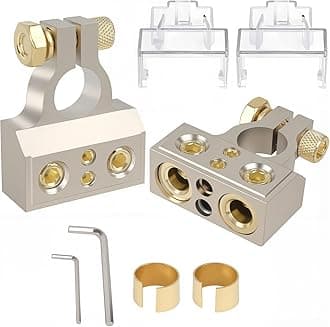 SINGARO Car Battery Terminal Connector, 0/2/4/6/8 AWG Zinc Alloy Truck Audio Battery Protector, Quick Disconnect and Release Battery Cable End, Car External Accessories